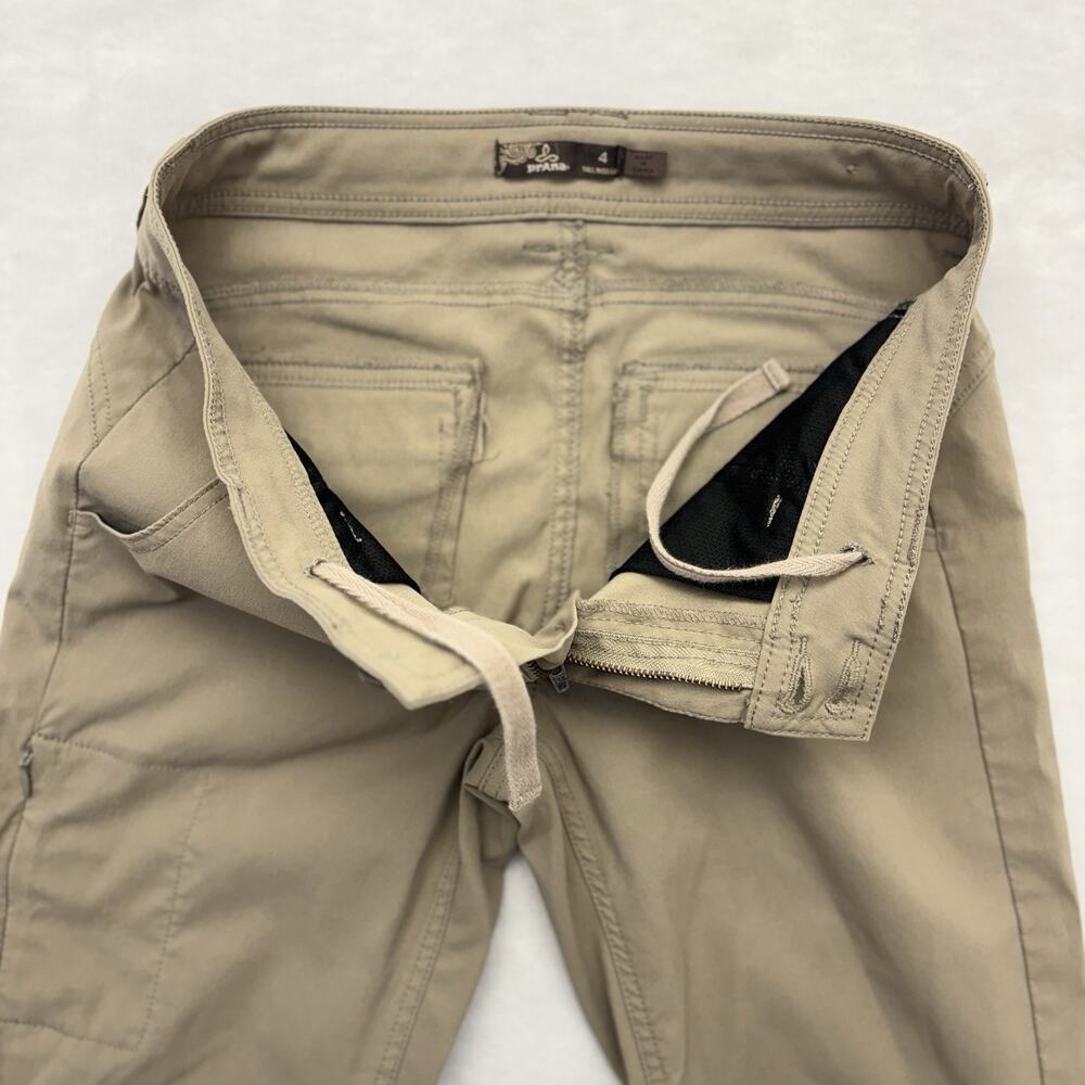 Prana Halle Pants Low Rise Bootcut Nylon Tan Convertible Hiking Pants 4 TALL - Picture 5 of 13